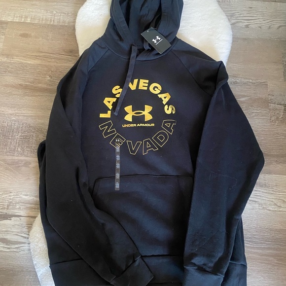 Under Armour Men's Black and Gold Hoodie - Picture 1 of 8